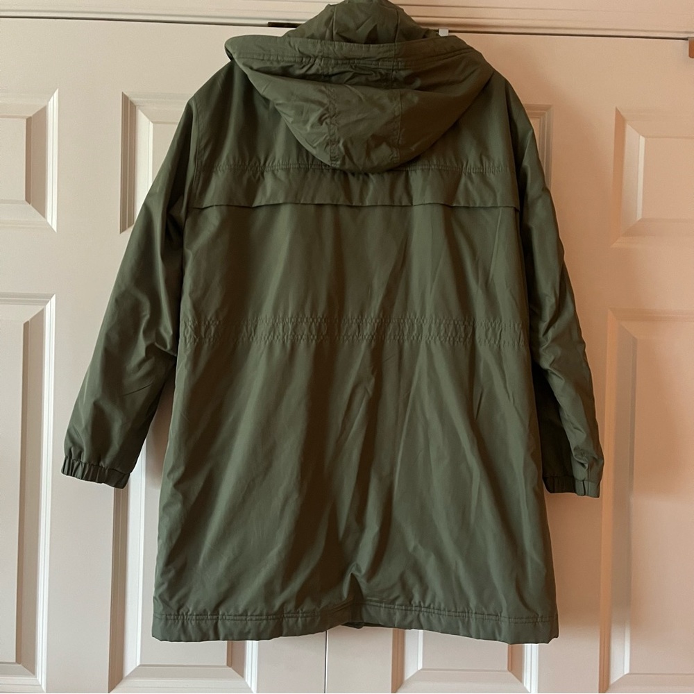GAP Olive Green Hooded Waterproof Lightweight Jacket - Picture 2 of 3